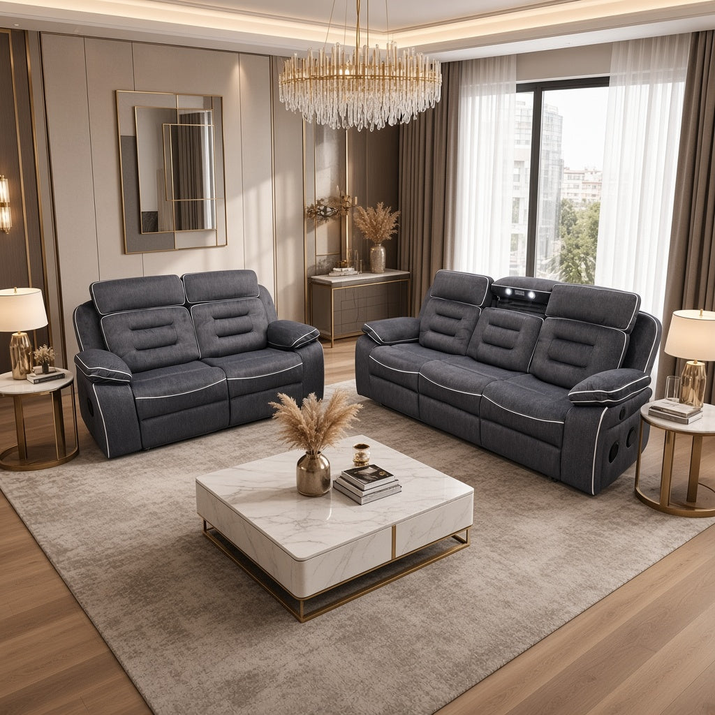 Leather recliner seating